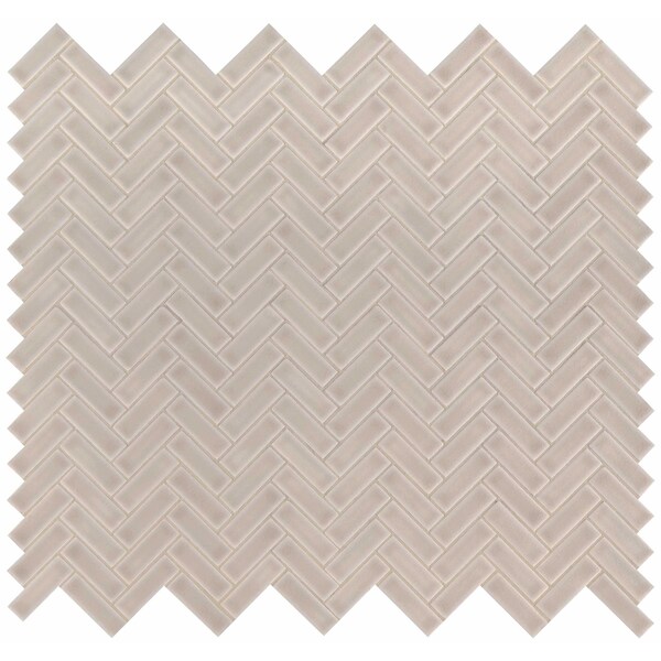 Msi Portico Pearl Herringbone 11.3 In. X 12.56 In. X 8 Mm Glossy Ceramic Mesh-Mounted Mosaic Tile, 10PK ZOR-MD-0242 - main